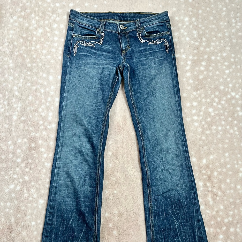 low rise denim jeans